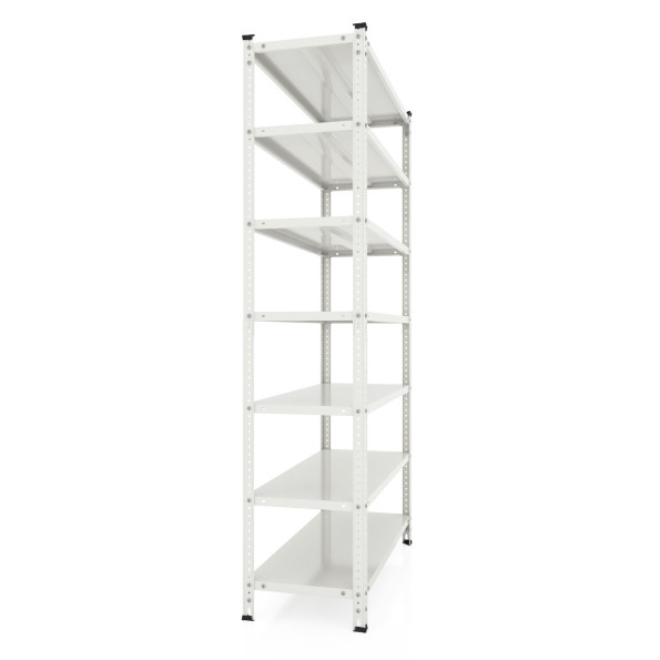 Стеллаж металлический 253х120х50 см БЕЛЫЙ 7 полок из металла РУНА для дома, кладовки, кухни -
                                                        Фото 3